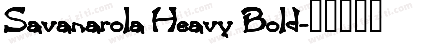 Savanarola Heavy Bold字体转换